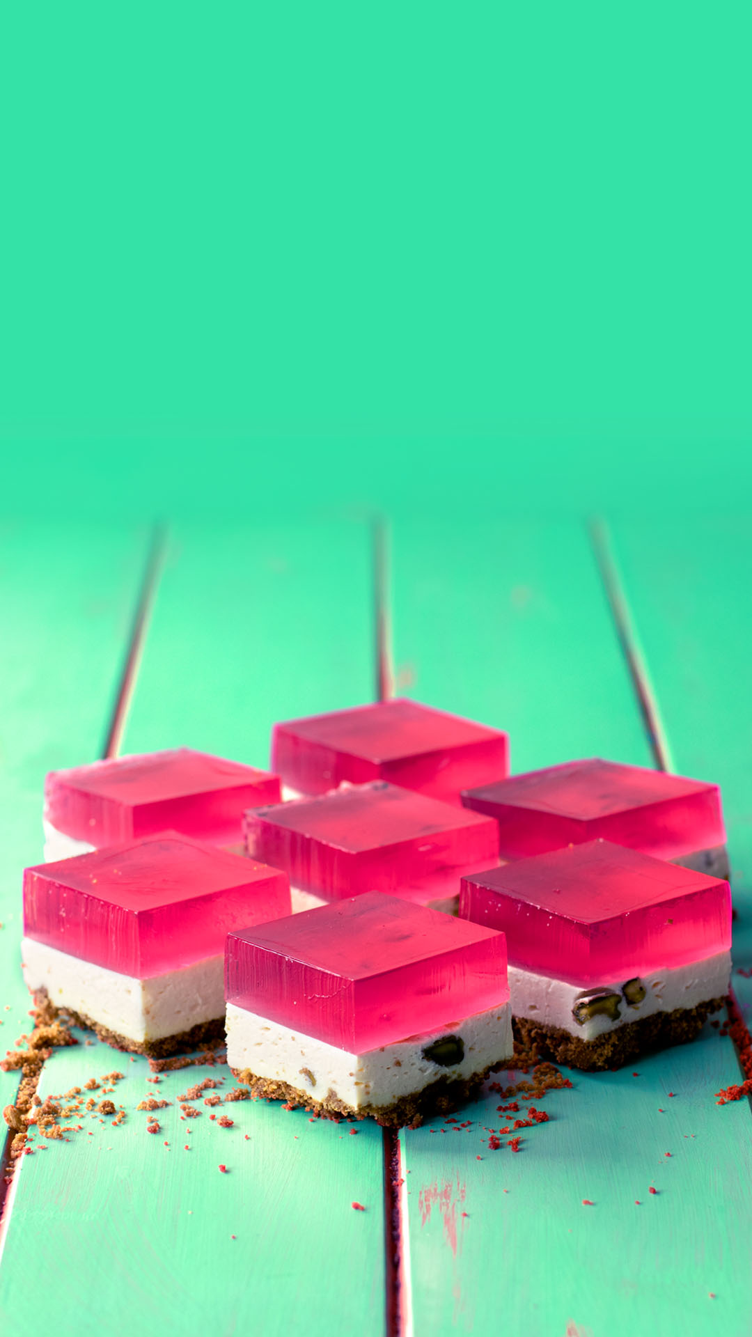 Barra de Cheesecake com Manjar Turco