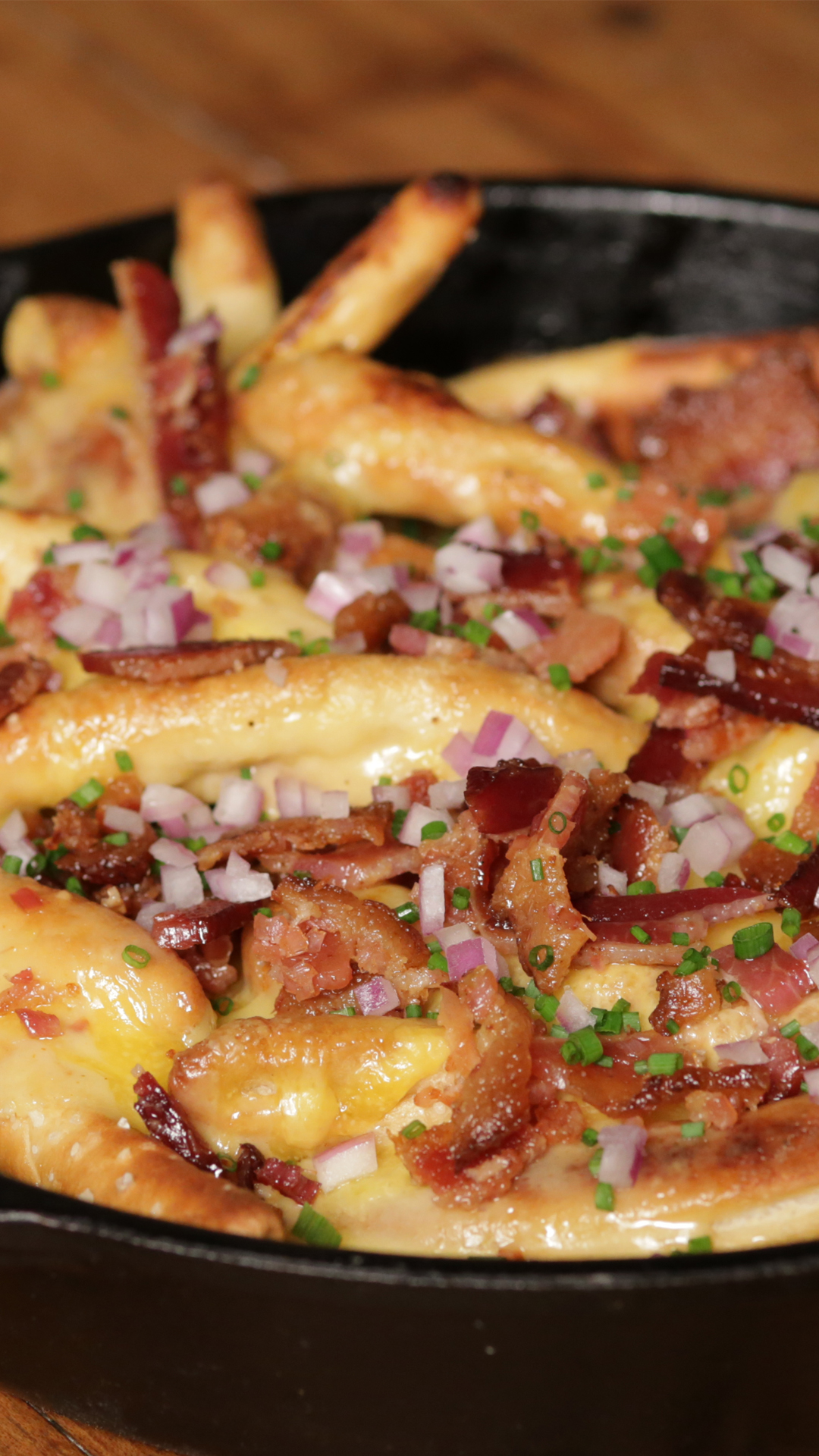 Pretzels com Queijo e Bacon
