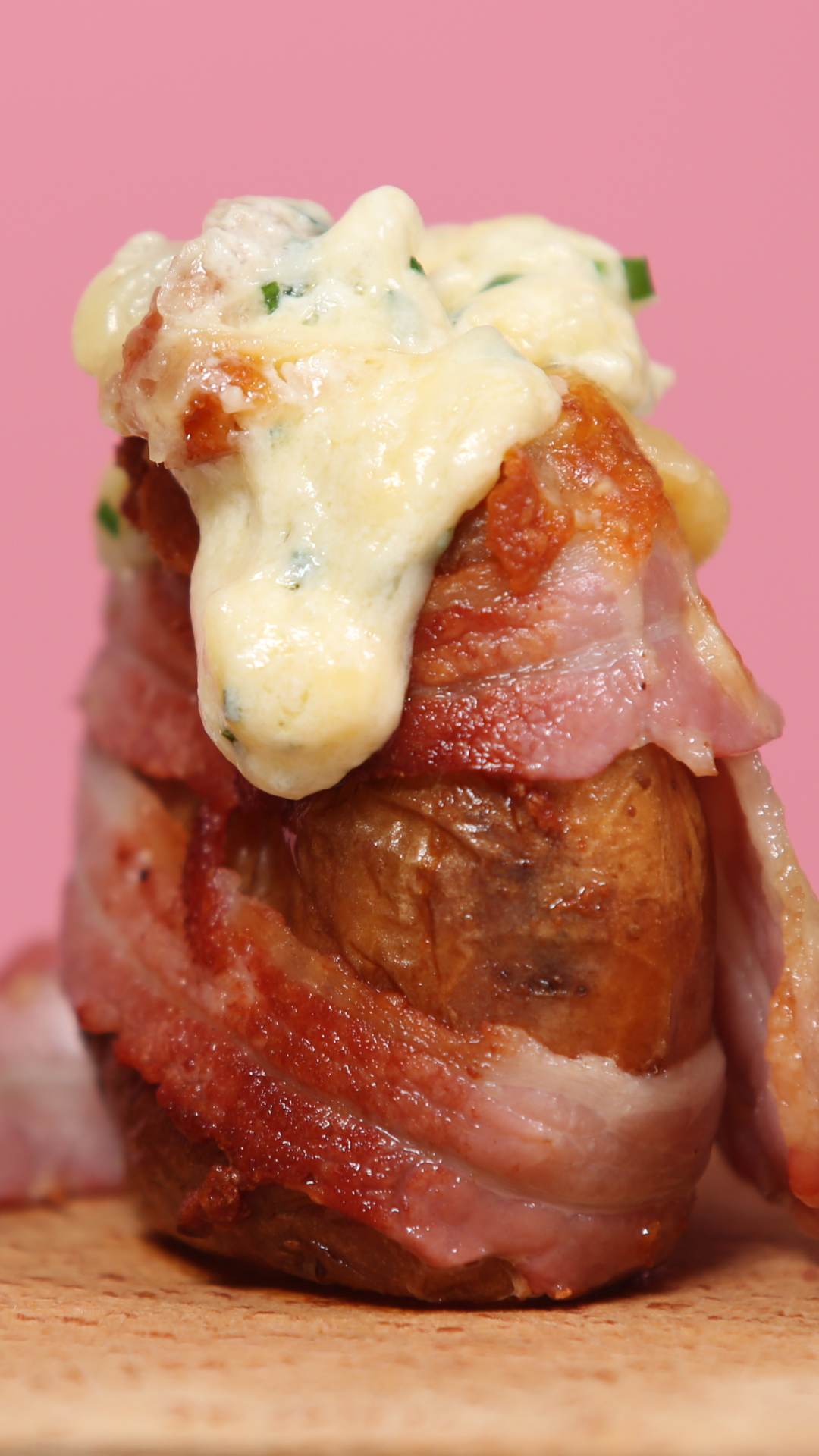 Batatas Vulcão com Bacon