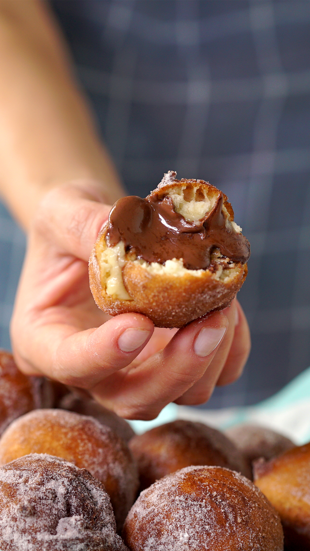 Bolinho de Chuva Recheado com Nutella
