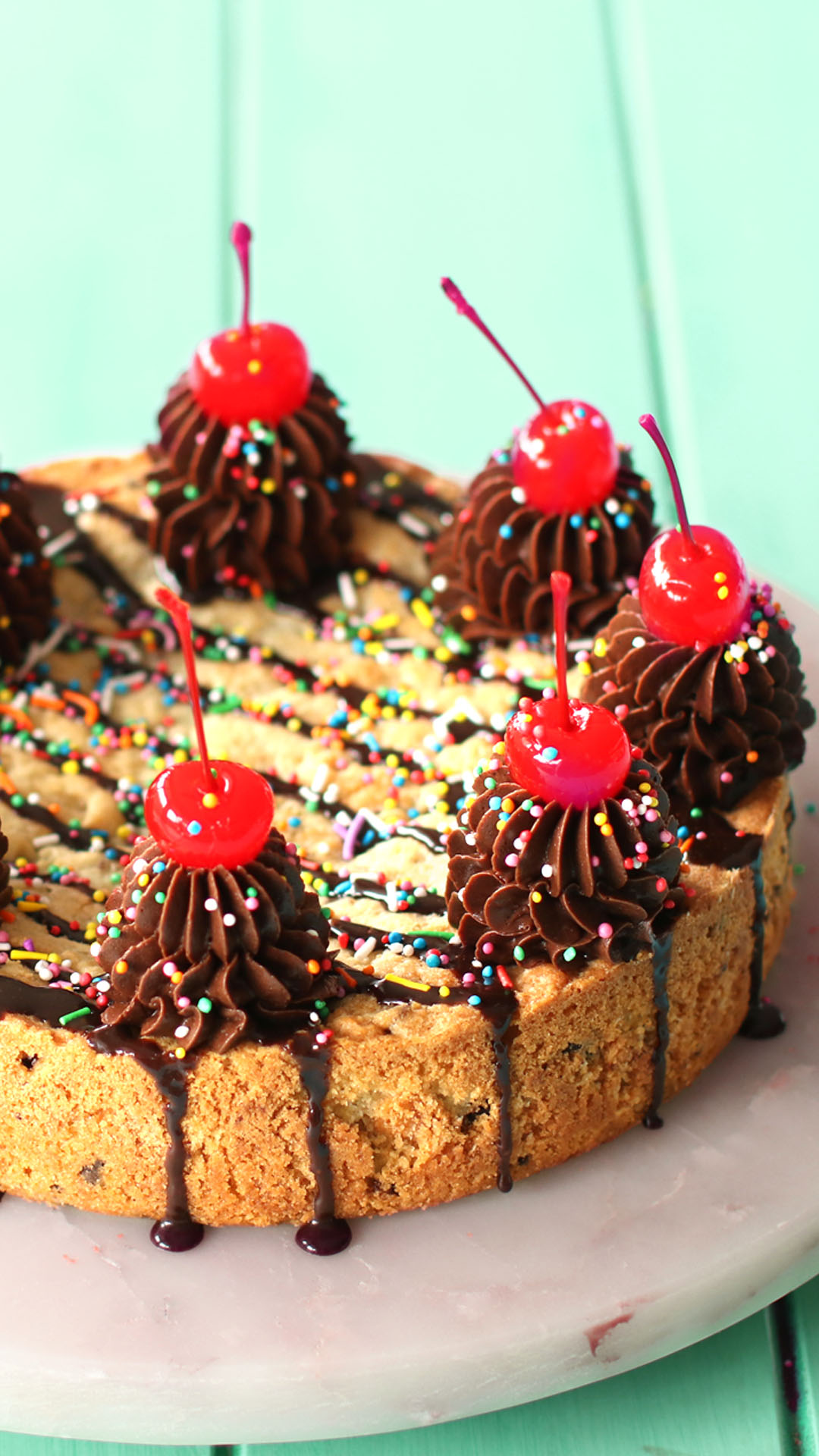 Bolo Cookie com Gotas de Chocolate