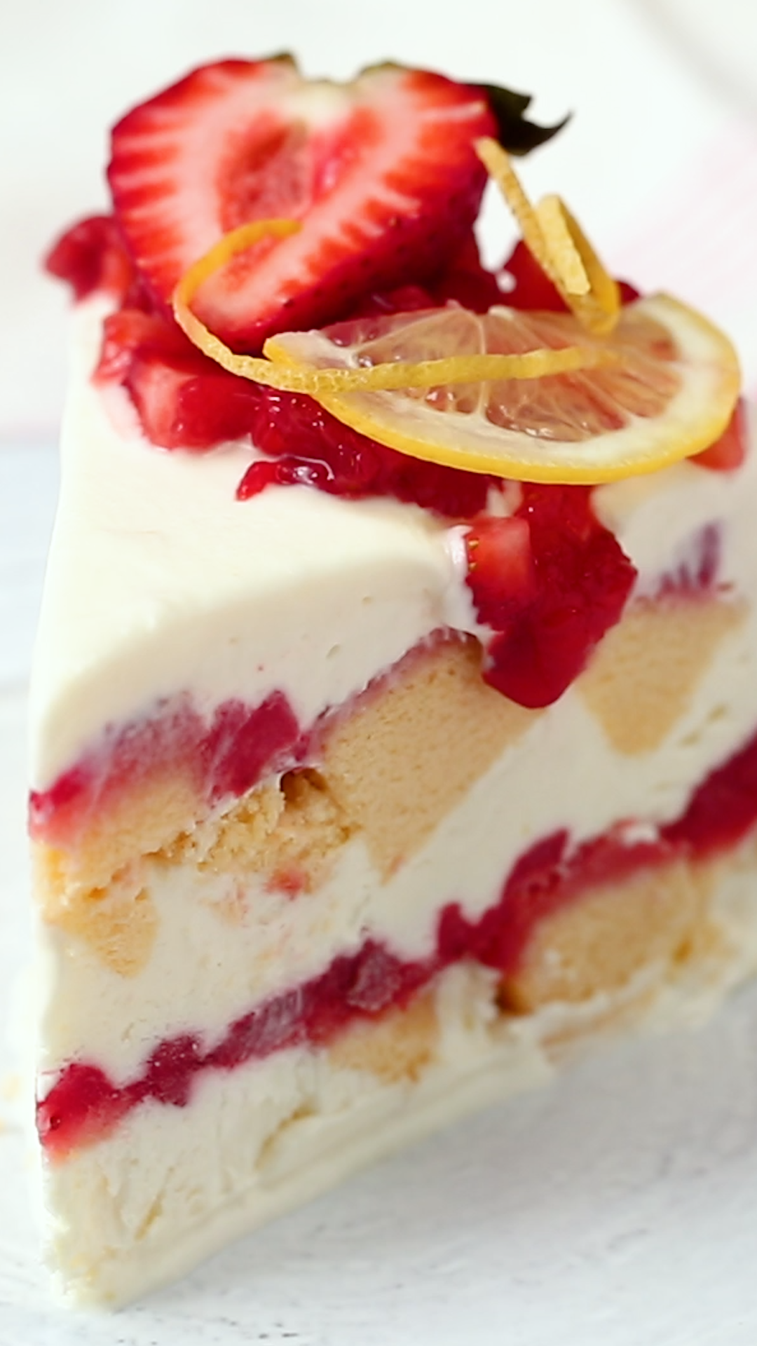 Bolo Sorvete de Mascarpone e Morango