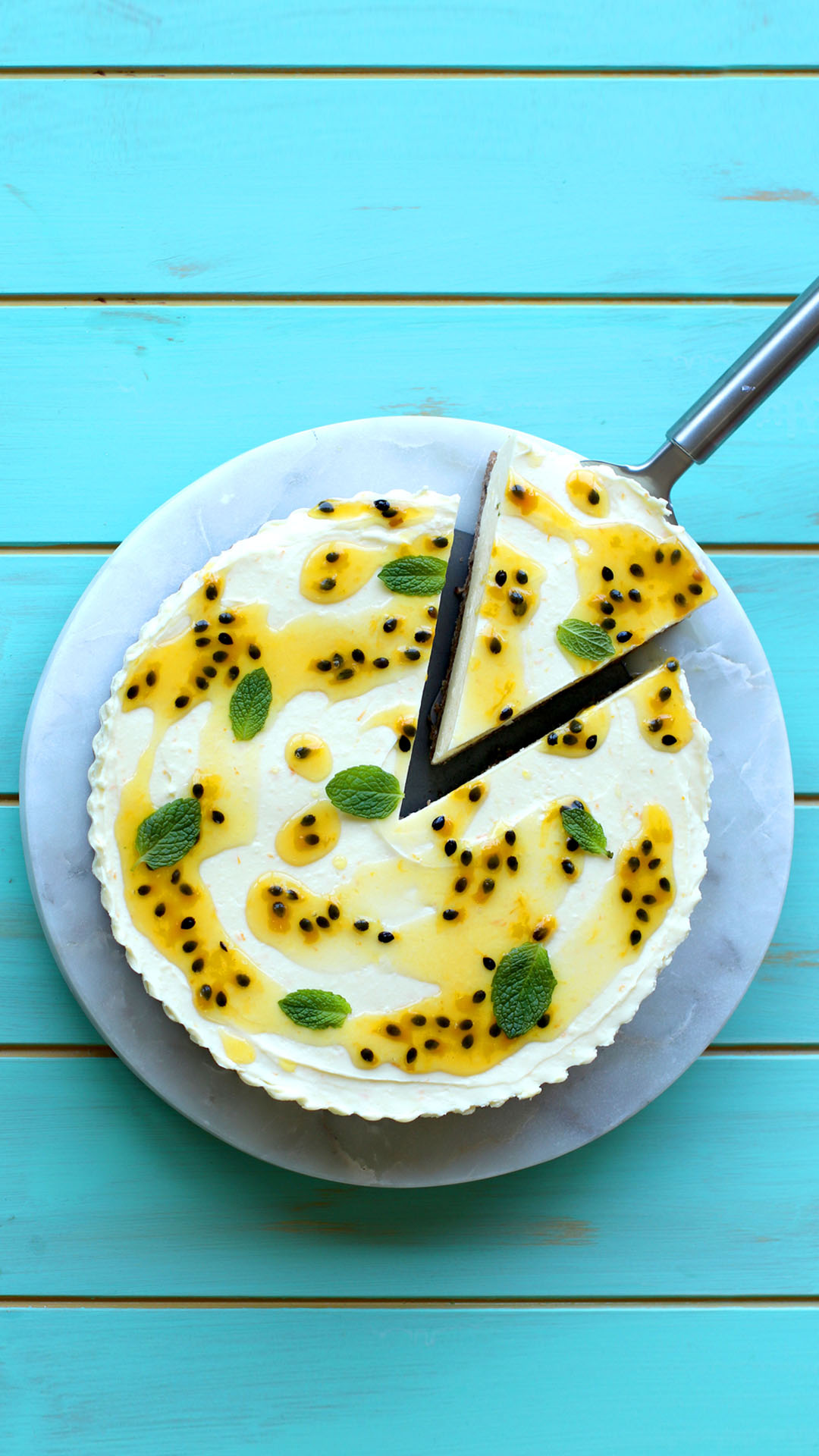 Cheesecake de Chocolate Branco com Maracujá