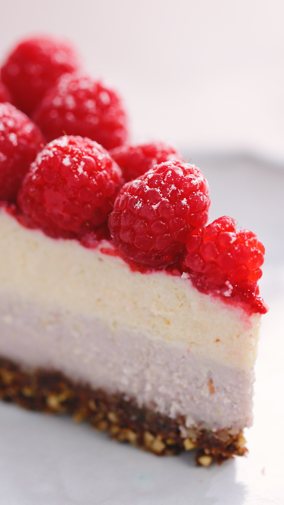 Cheesecake Vegano de Framboesa