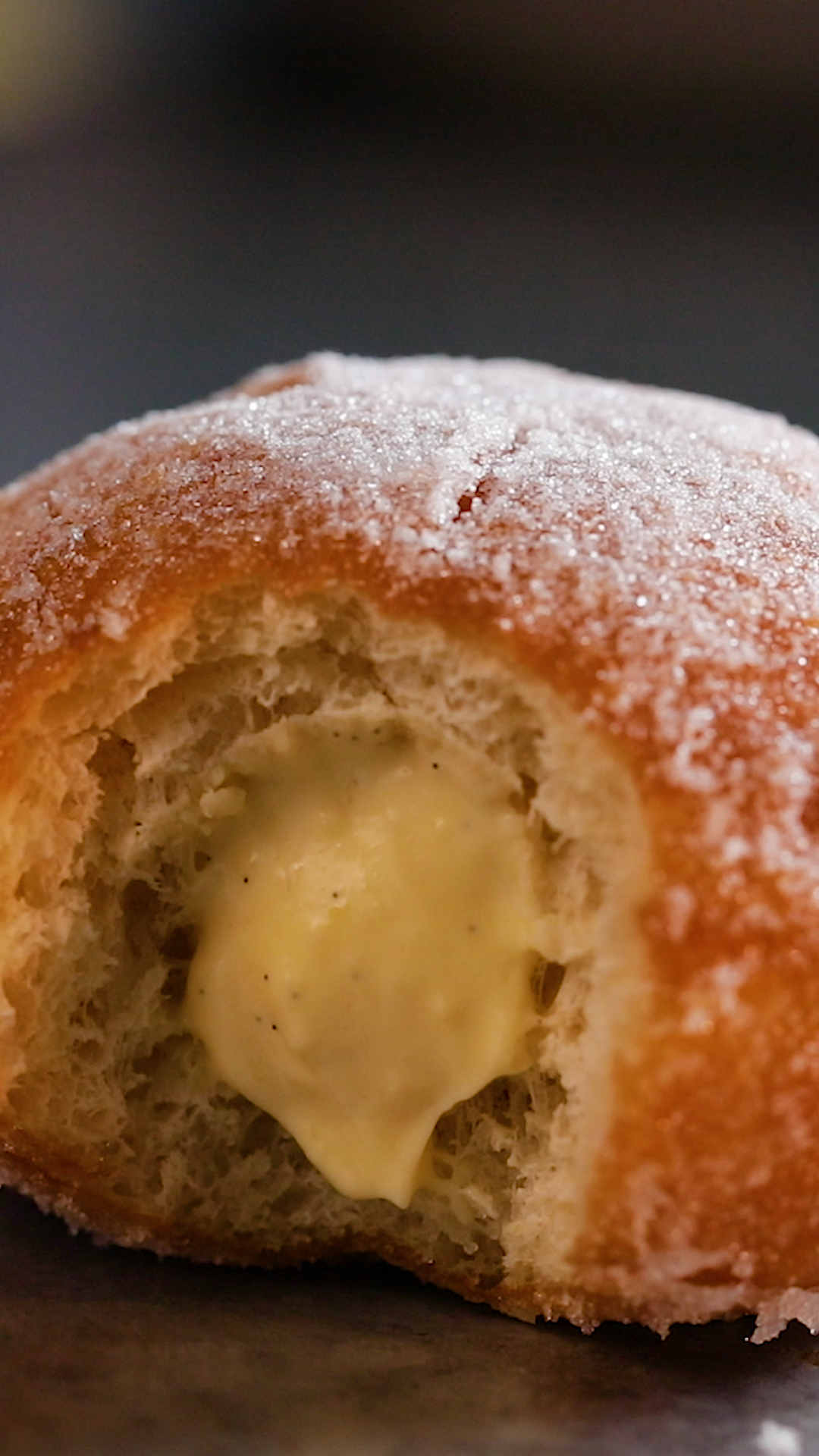 Donuts recheado com creme inglês