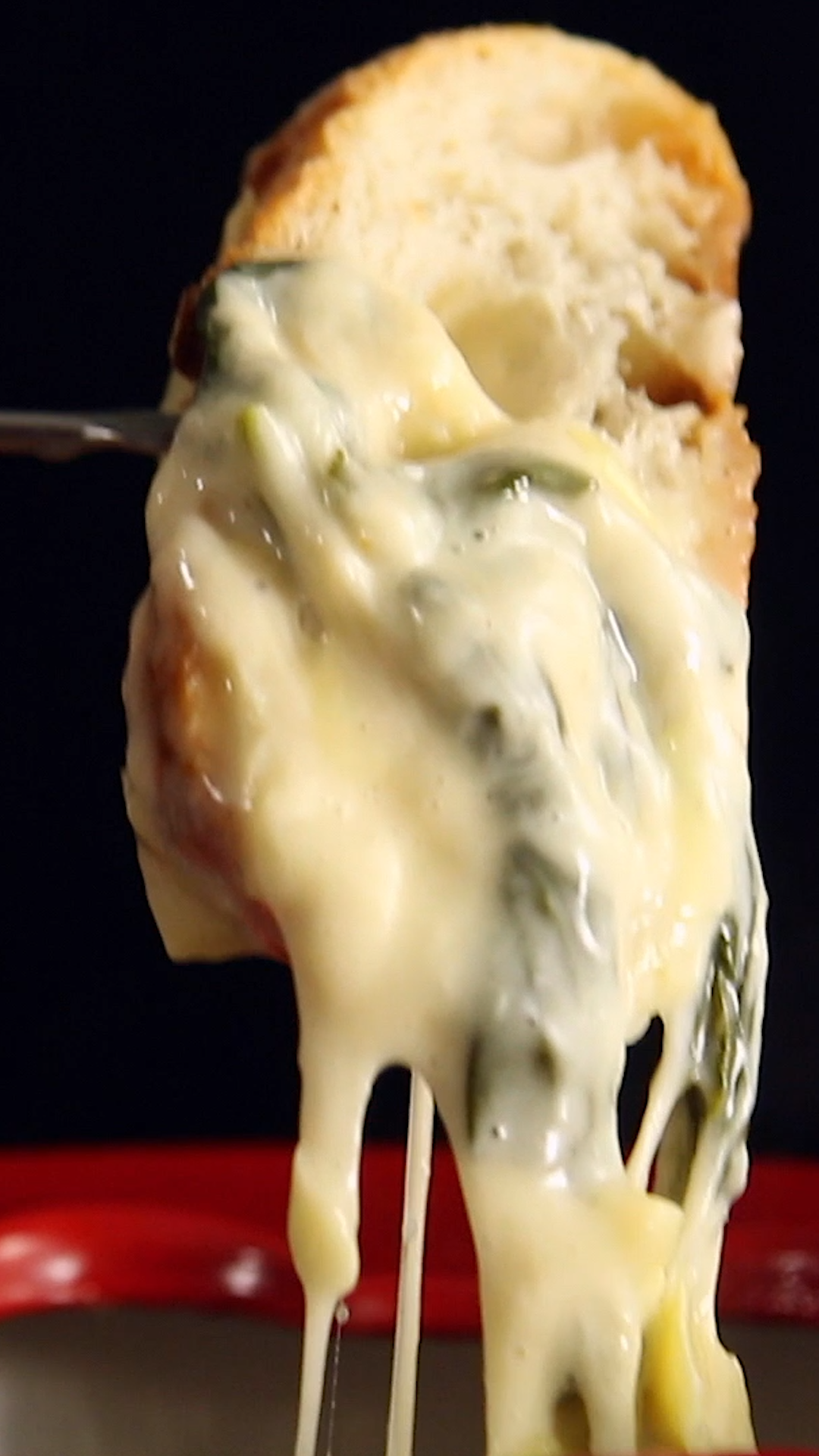 Fondue de Espinafre, Alcachofra e Queijo