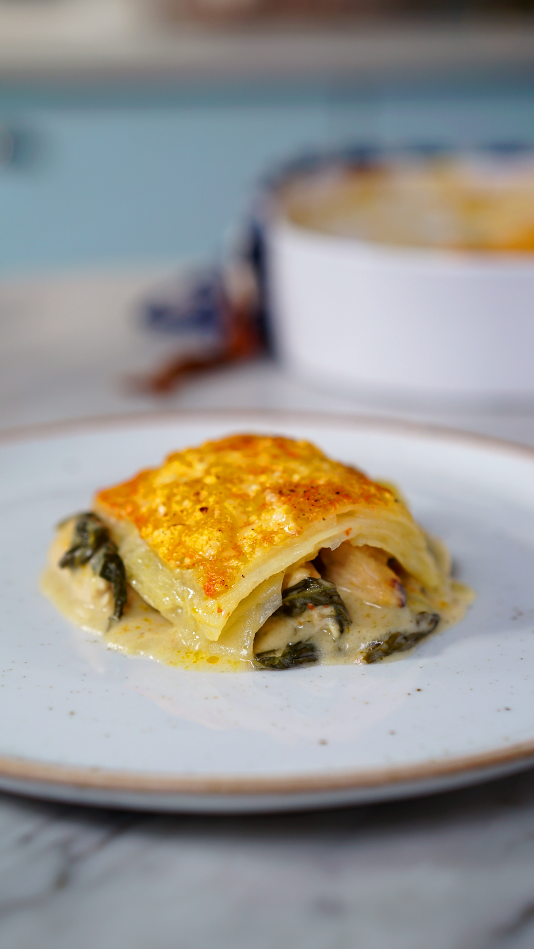 Frango Cremoso com Espinafre e Batata