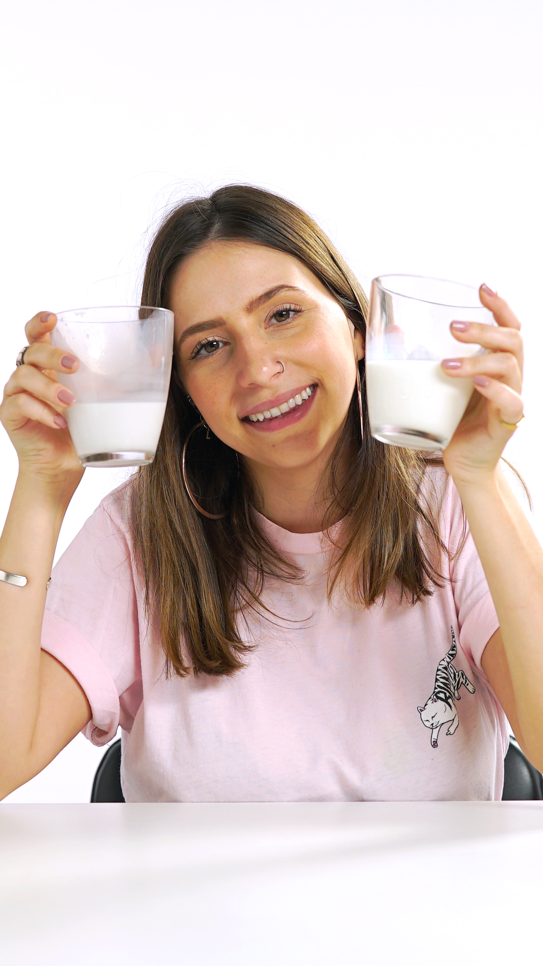 Liz Avalia Vários Tipos de Leite