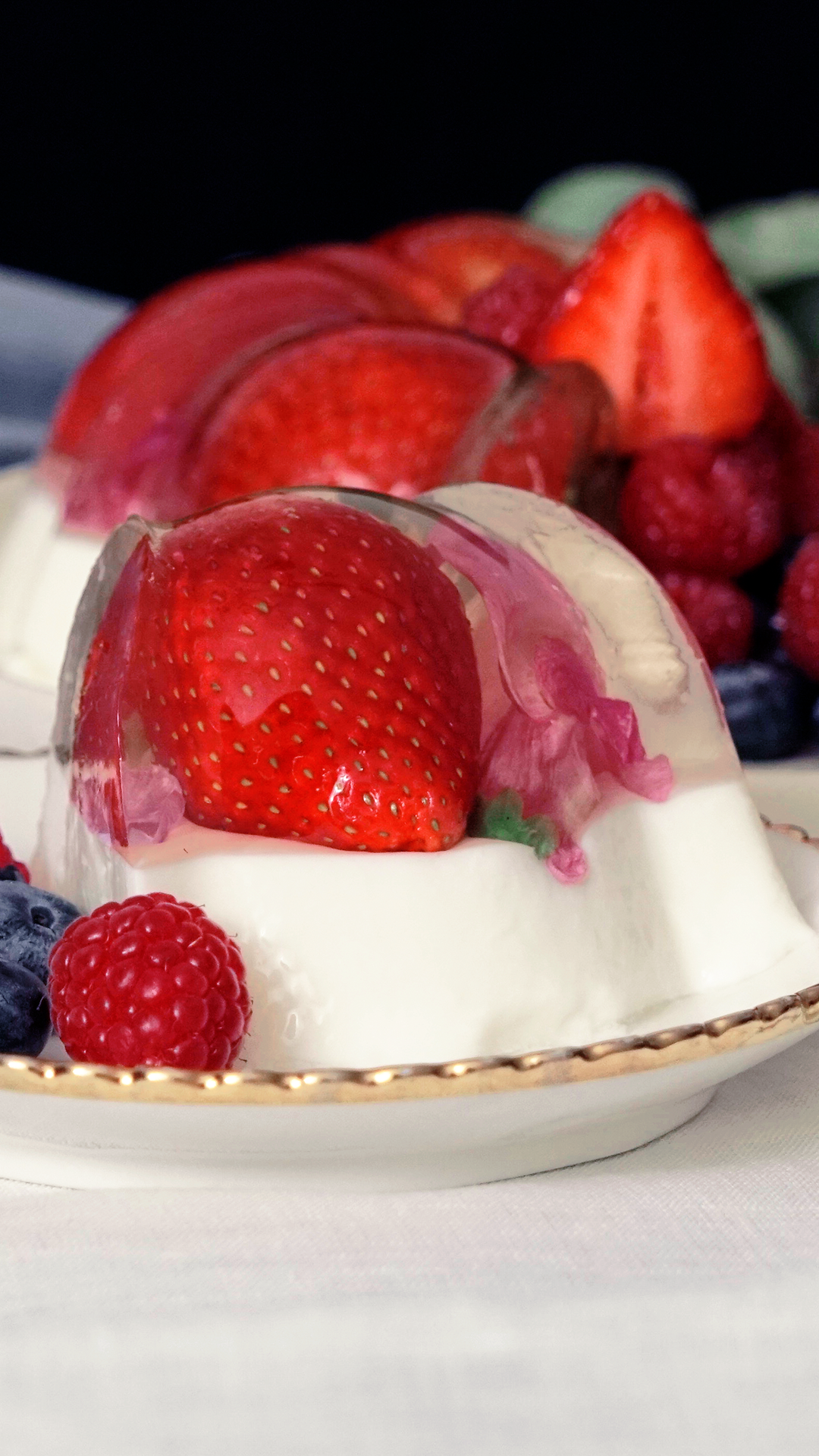Panna Cotta com Morangos