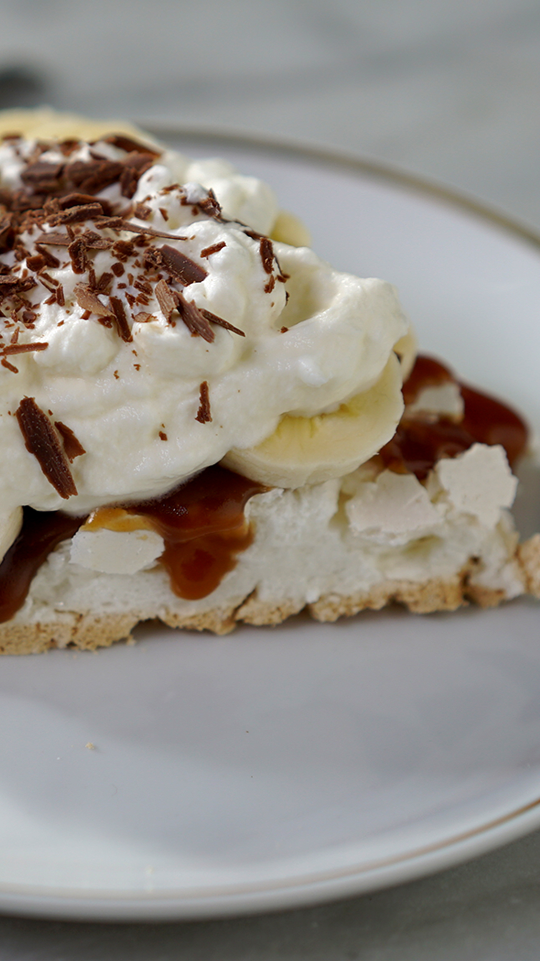 Pavlova de Banofee