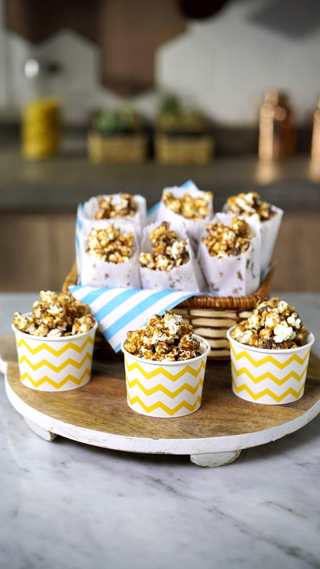 Pipoca com Caramelo e Chocolate