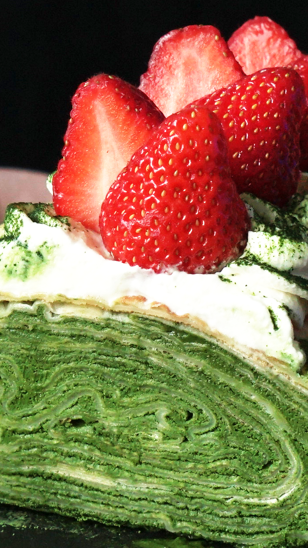 Rocambole de Crepe de Matcha