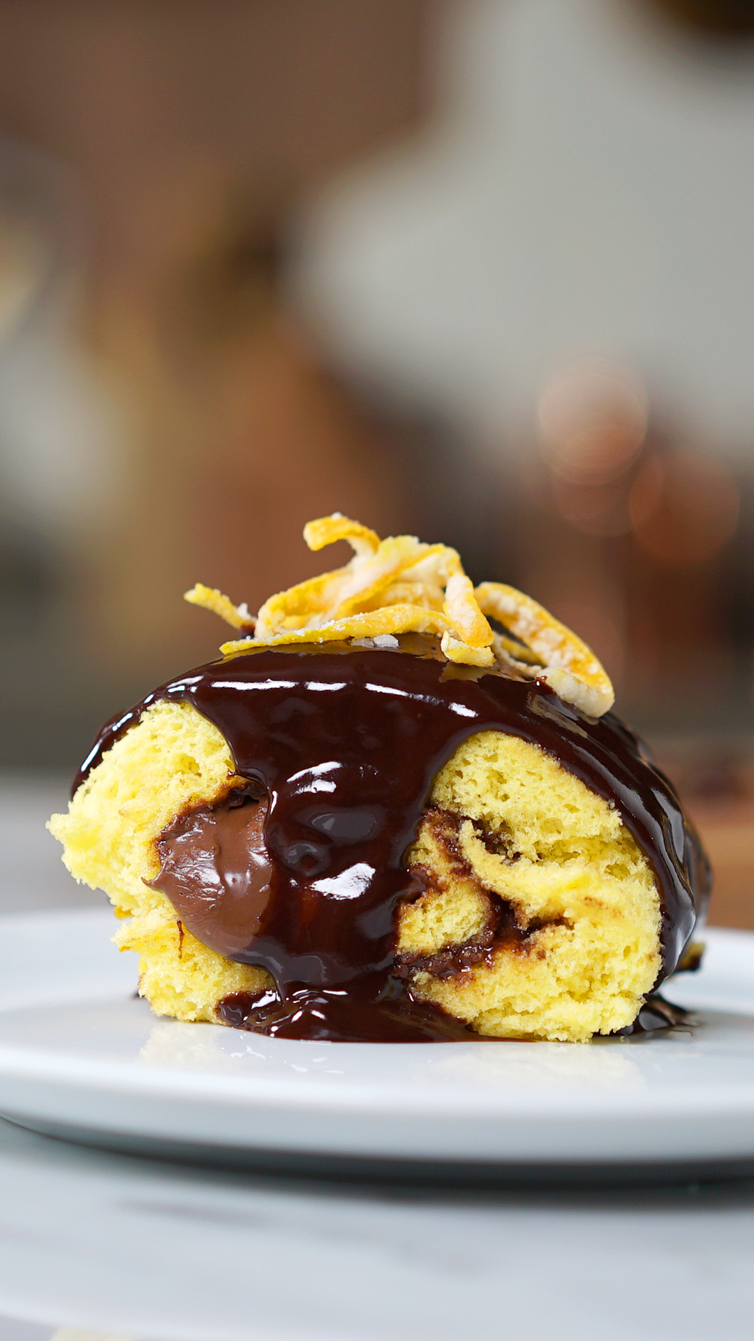Rocambole de Laranja e Nutella