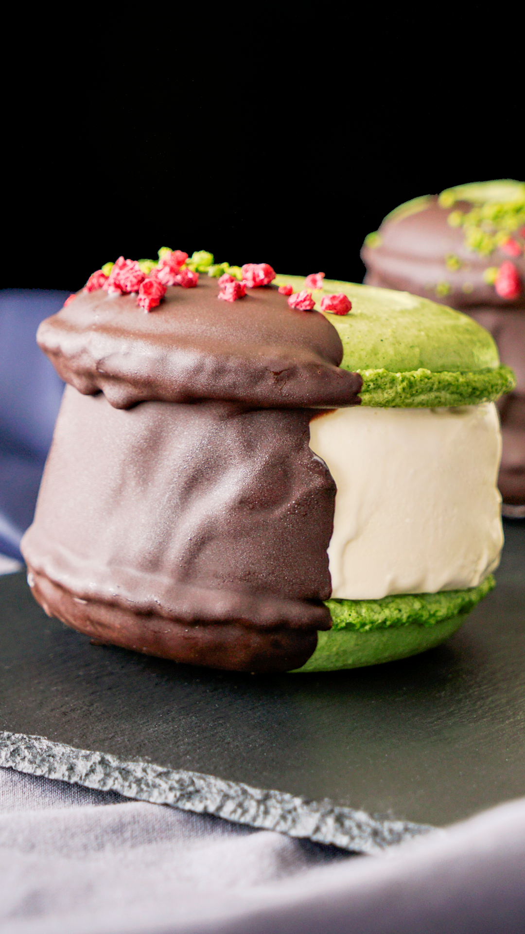 Sanduíche de Macaron com Sorvete