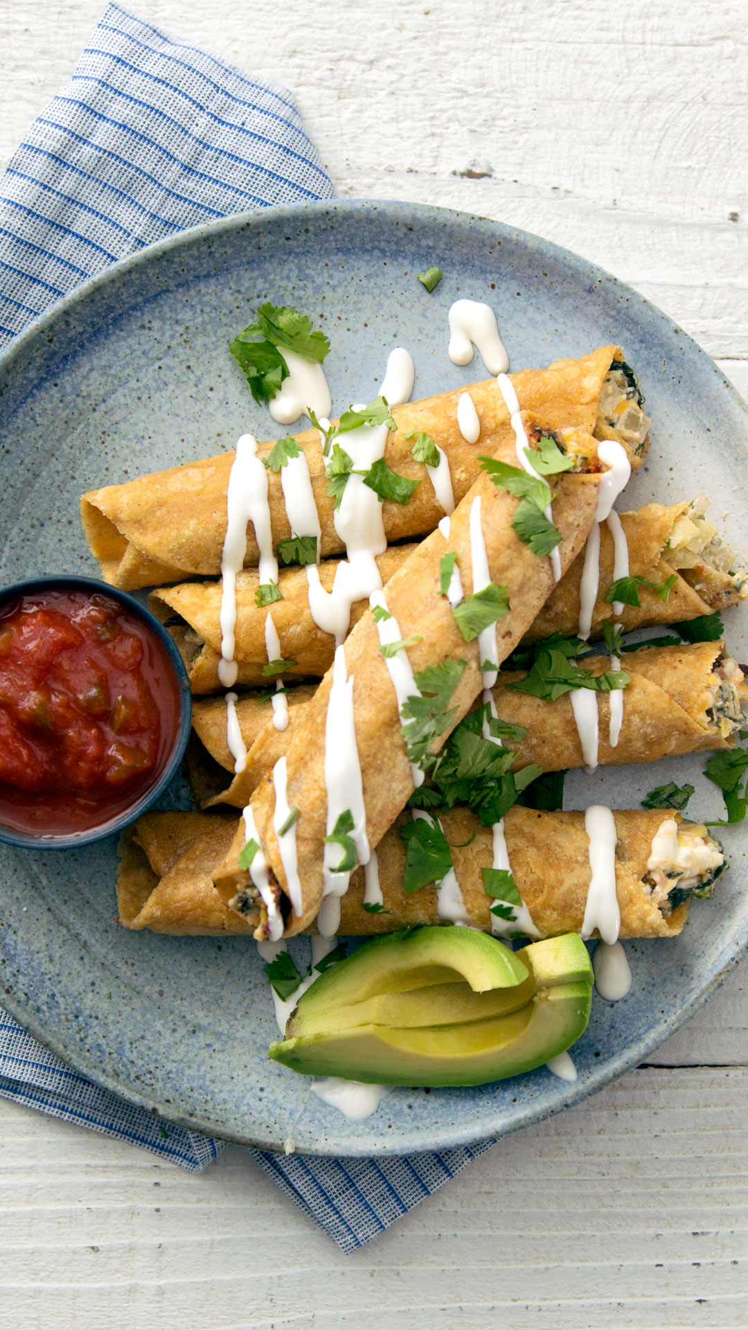 Taquitos de Espinafres e Alcachofra