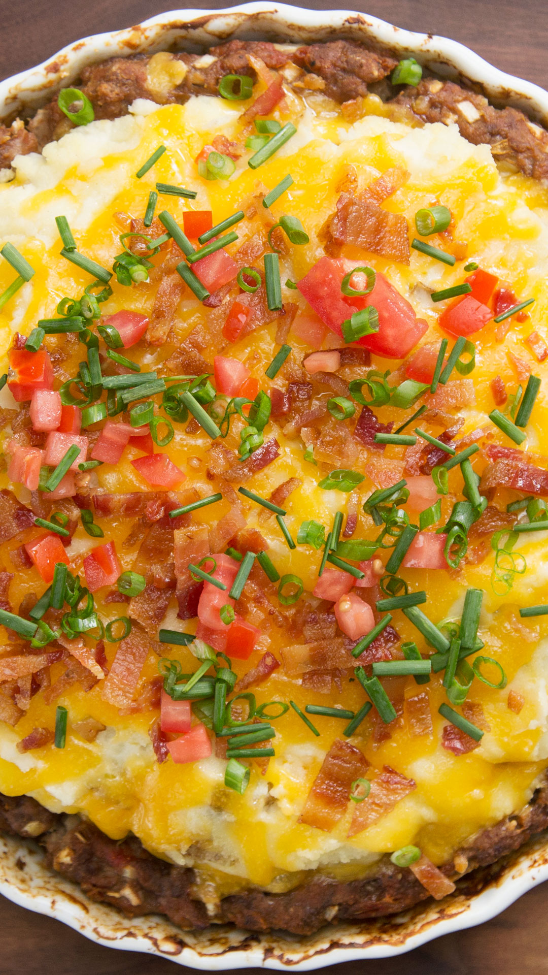 Torta de Carne com Batata e Queijo
