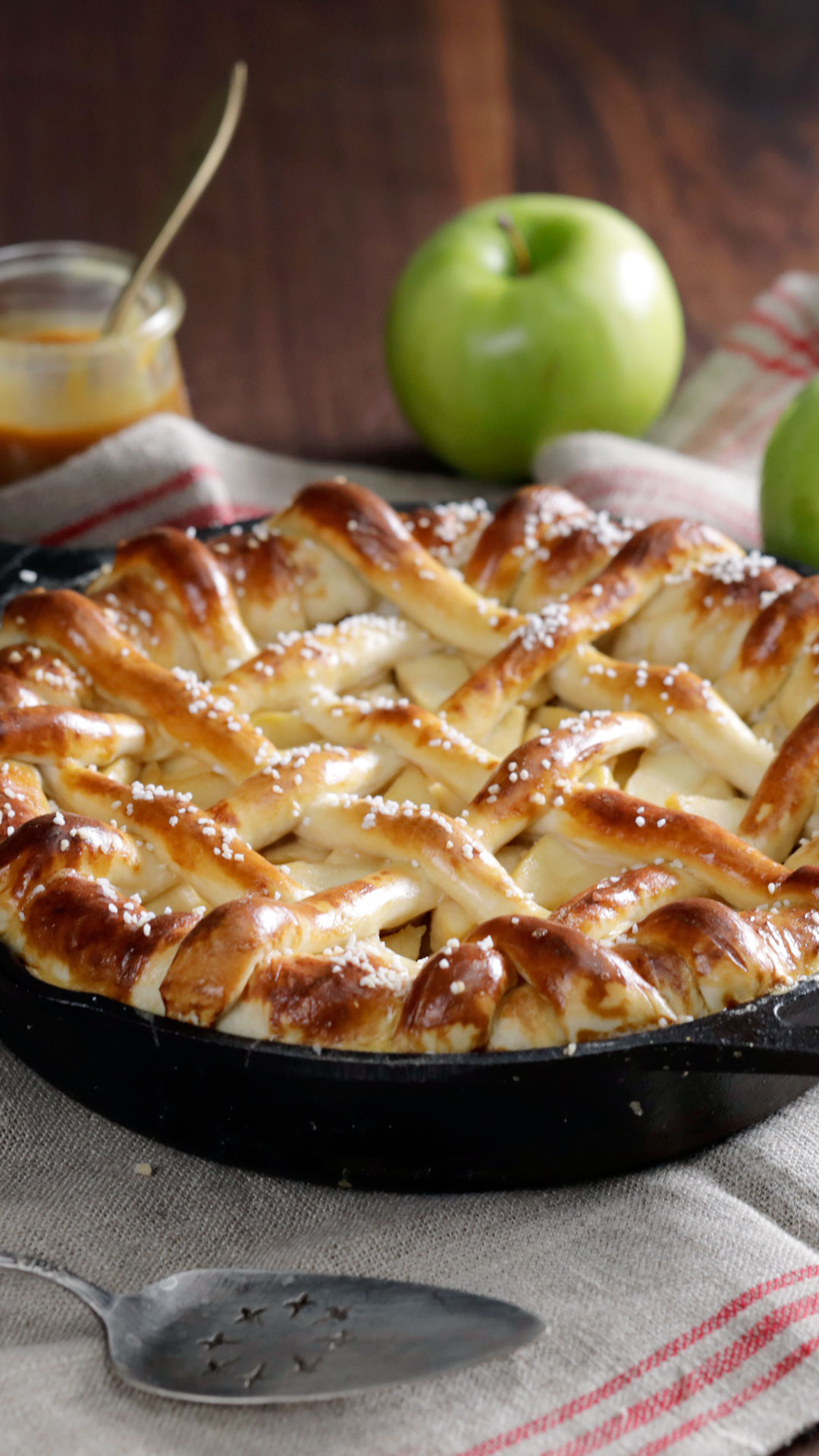 Torta Pretzel de Maçã e Caramelo 