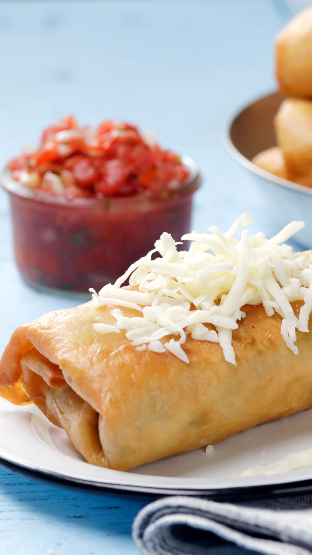 Wrap Frito de Carne com Queijo
